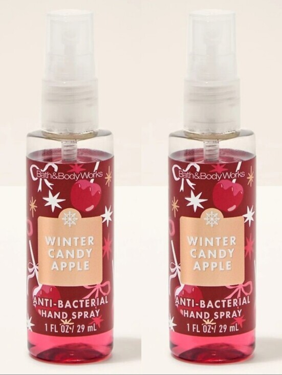 Bath & Body Works Other - Bath & Body Works Winter Candy Apple Hand Sanitizer Spray Set of 2 NEW RARE